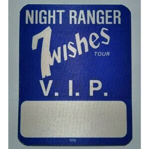 Night Ranger Backstage Pass Original VIP Unused 7 Wishes Tour Rock Concert Gift